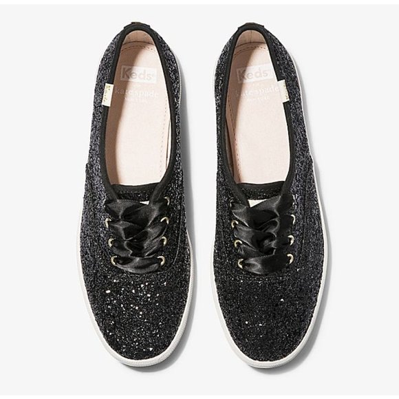 NWOT kate x keds black glitter - Picture 2 of 3
